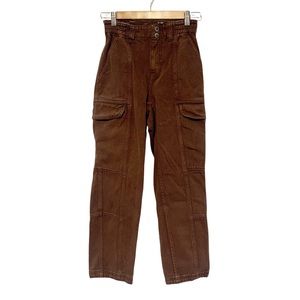 🎄3/$15 Pacsun Elastic Waist Brown Cargo Jeans XS